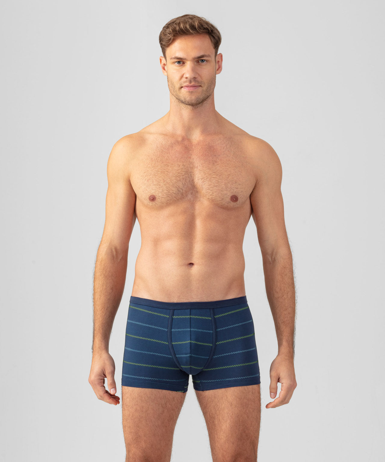 Boxer Briefs w. Fisherman Stripes: Deep Ocean