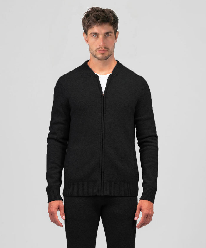 Veste de tennis en cachemire: Noir