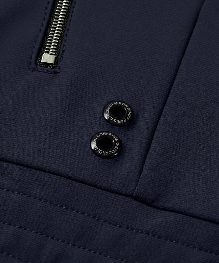 City Jacket avec Piping: Bleu marine