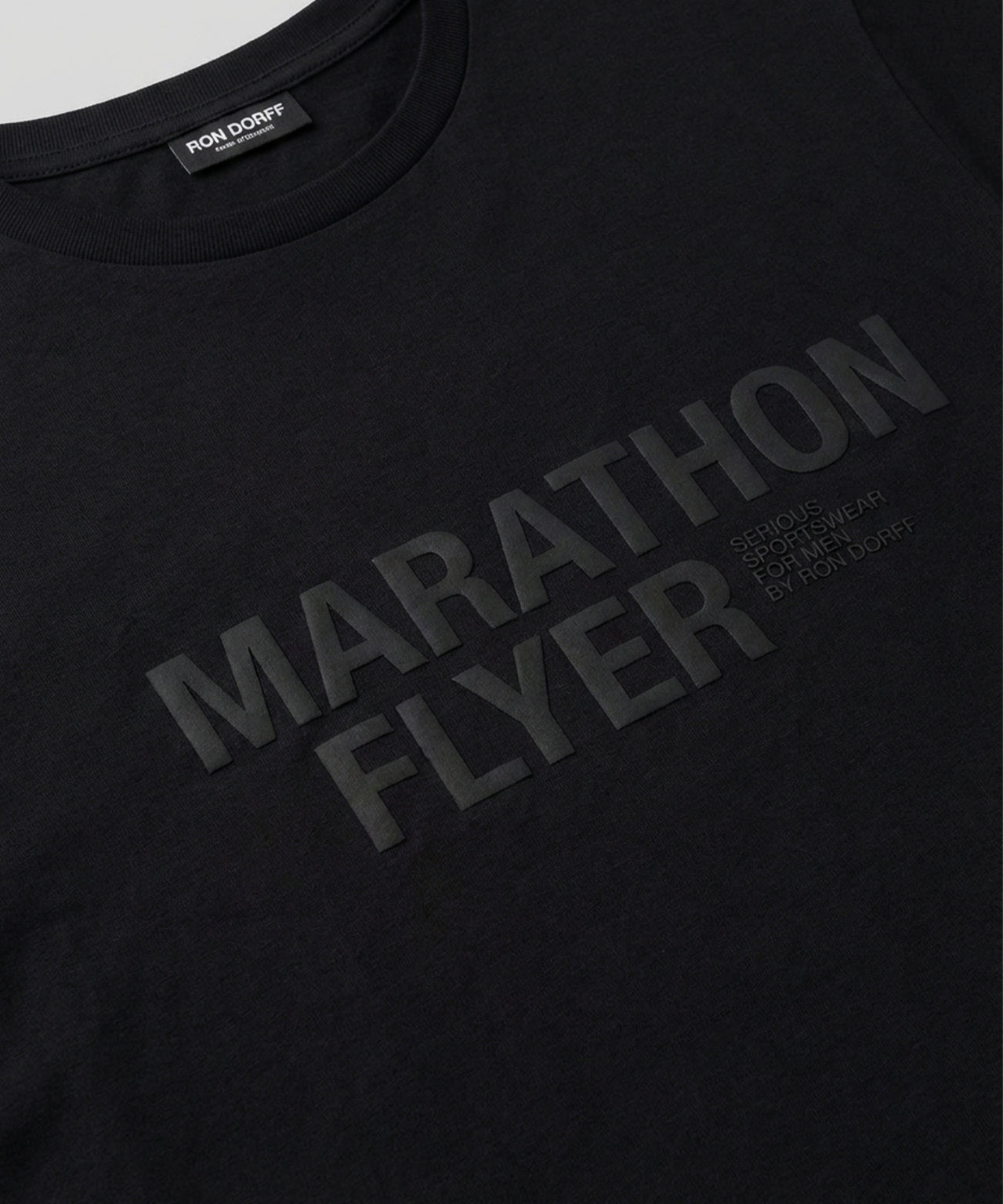 T-shirt en coton bio "MARATHON FLYER": Noir