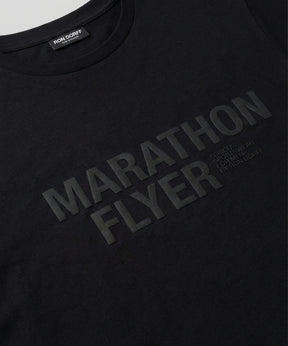 T-shirt en coton bio "MARATHON FLYER": Noir