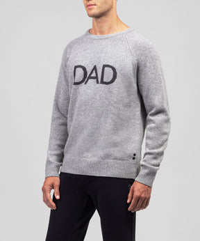Pull en laine "DAD": Gris chiné
