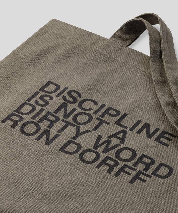 Tote Bag "DISCIPLINE": Vert Militaire
