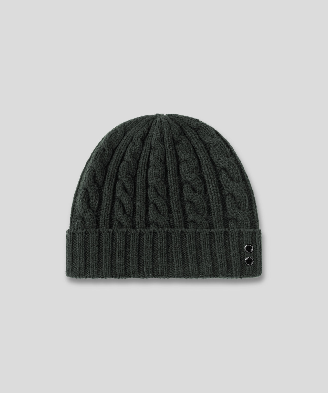 Wool Cashmere Telemark Beanie: Dark Khaki
