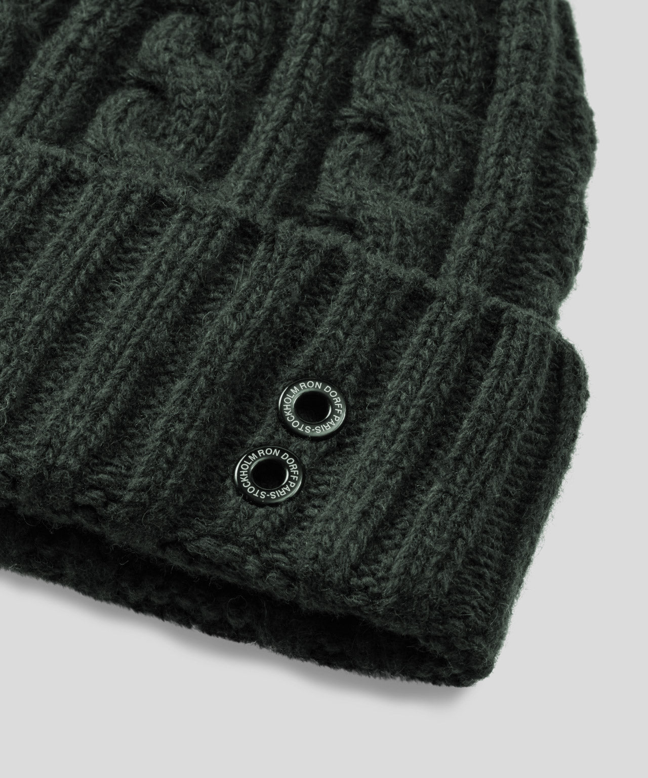 Wool Cashmere Telemark Beanie: Dark Khaki