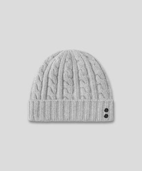 Wool Cashmere Telemark Beanie: Grey Melange