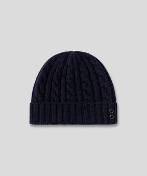 Wool Cashmere Telemark Beanie: Navy