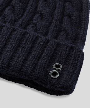 Wool Cashmere Telemark Beanie: Navy