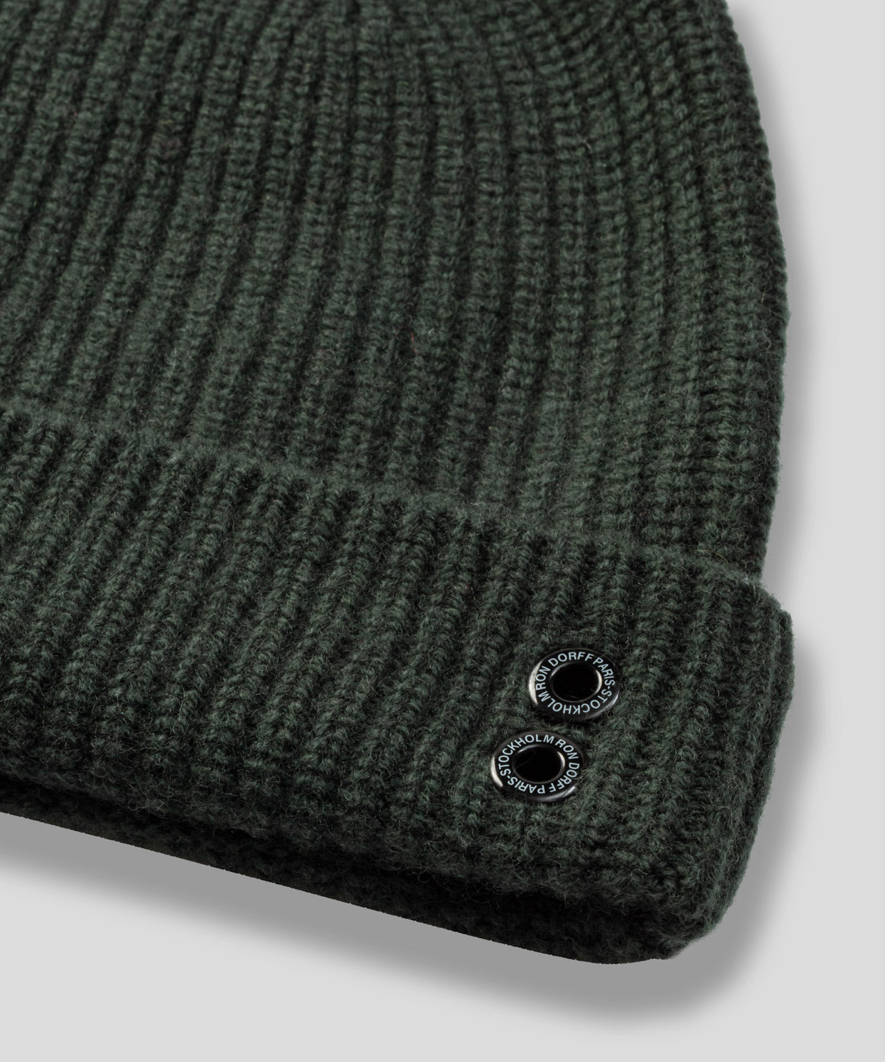 Ribbed Wool Beanies: Dark Khaki