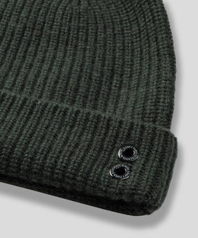 Ribbed Wool Beanies: Dark Khaki