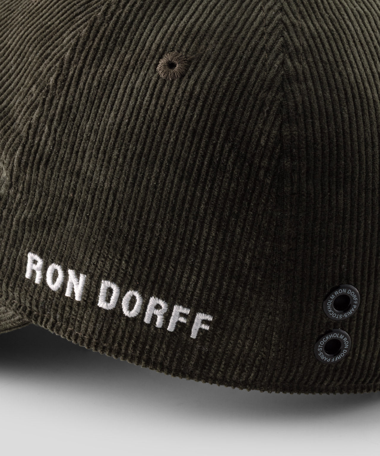 Corduroy Coach Cap "RON DORFF": Military Green