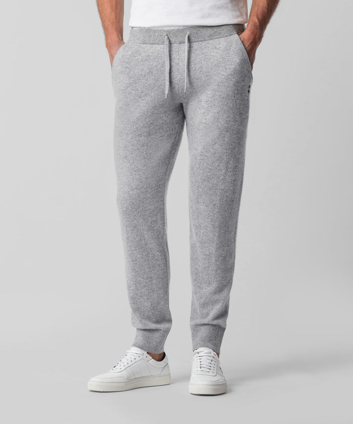 Pantalon en cachemire : Gris Chiné