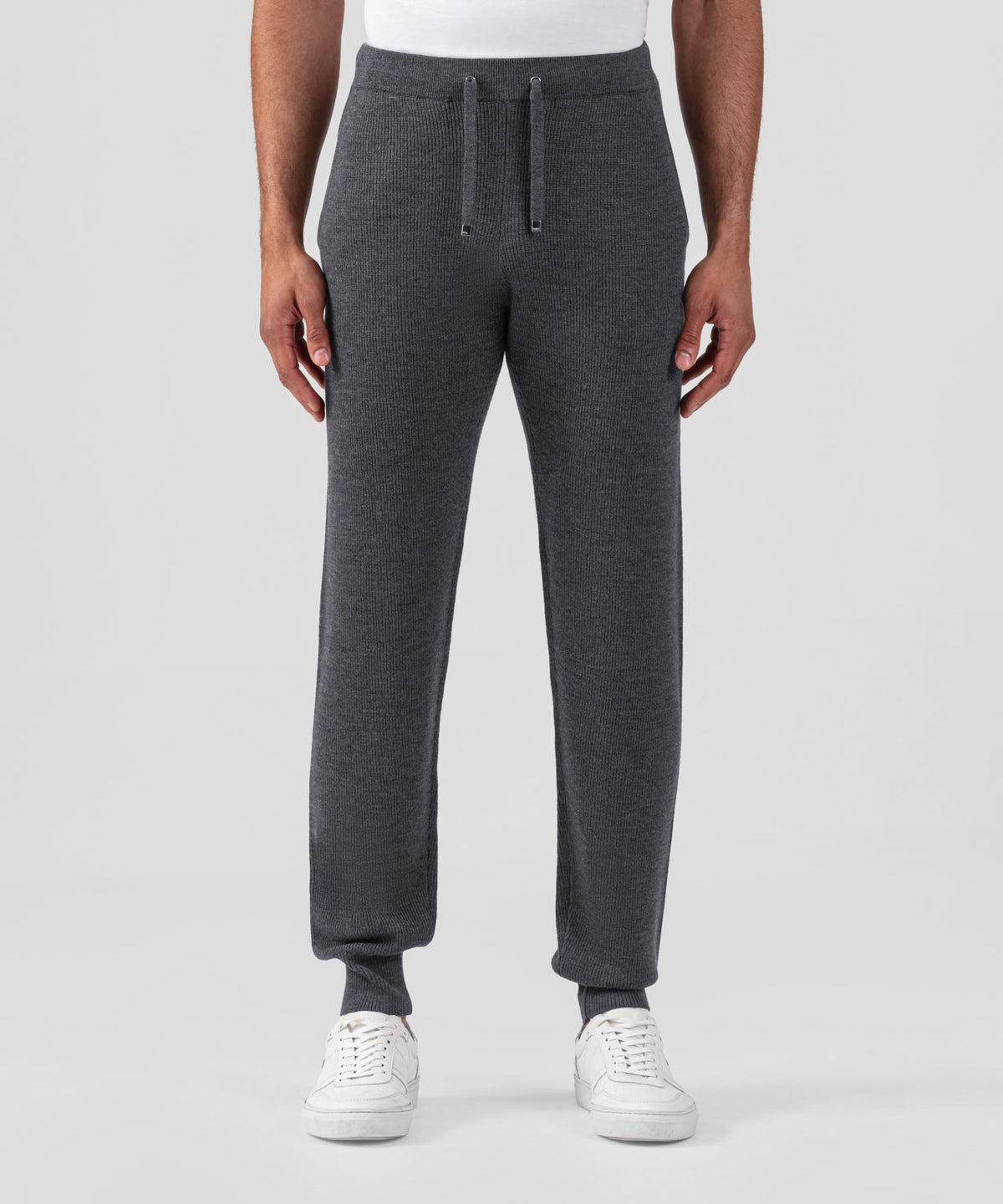 Ribbed Wool Pants: Cosmo Grey