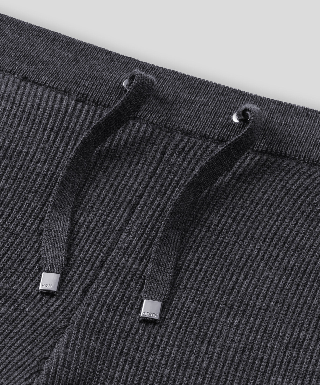 Ribbed Wool Pants: Cosmo Grey