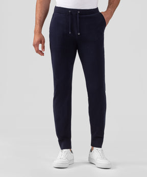 Pantalon en coton et soie léger: Bleu marine
