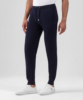 Pantalon en coton et soie léger: Bleu marine