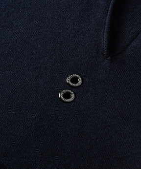 Pantalon en coton et soie léger: Bleu marine