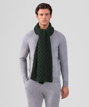Wool Cashmere Telemark Scarf: Dark Khaki