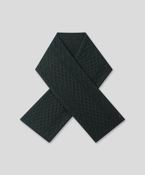 Wool Cashmere Telemark Scarf: Dark Khaki