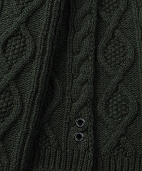 Wool Cashmere Telemark Scarf: Dark Khaki