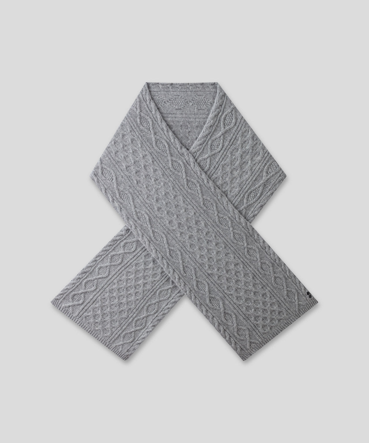 Wool Cashmere Telemark Scarf: Grey Melange