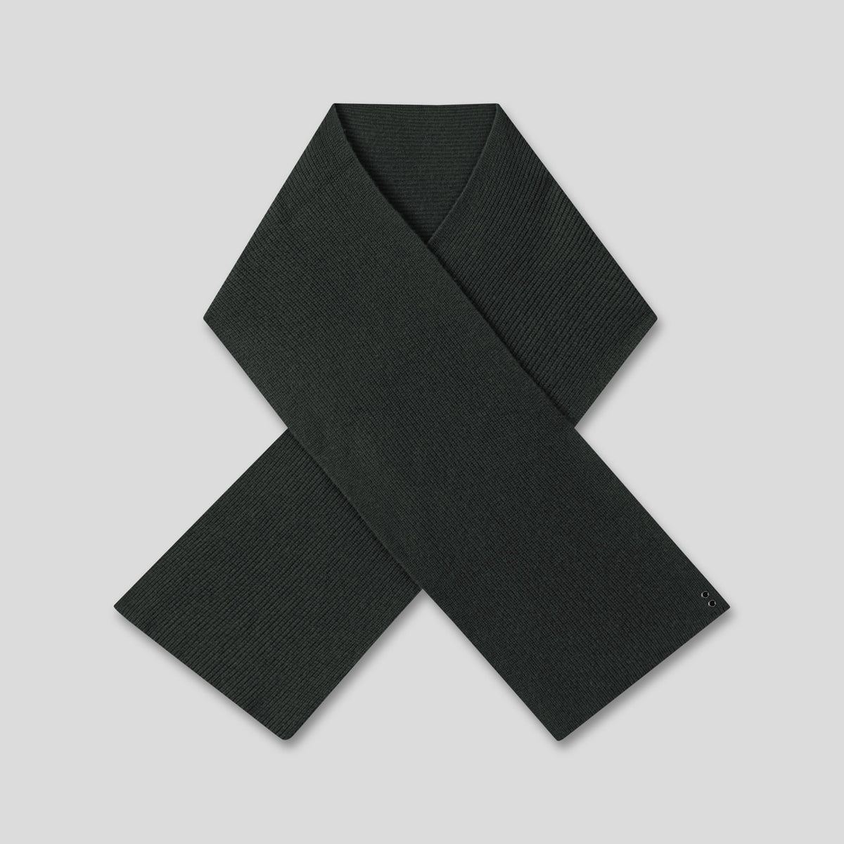 Ribbed Wool Scarf: Dark Khaki | Ron Dorff