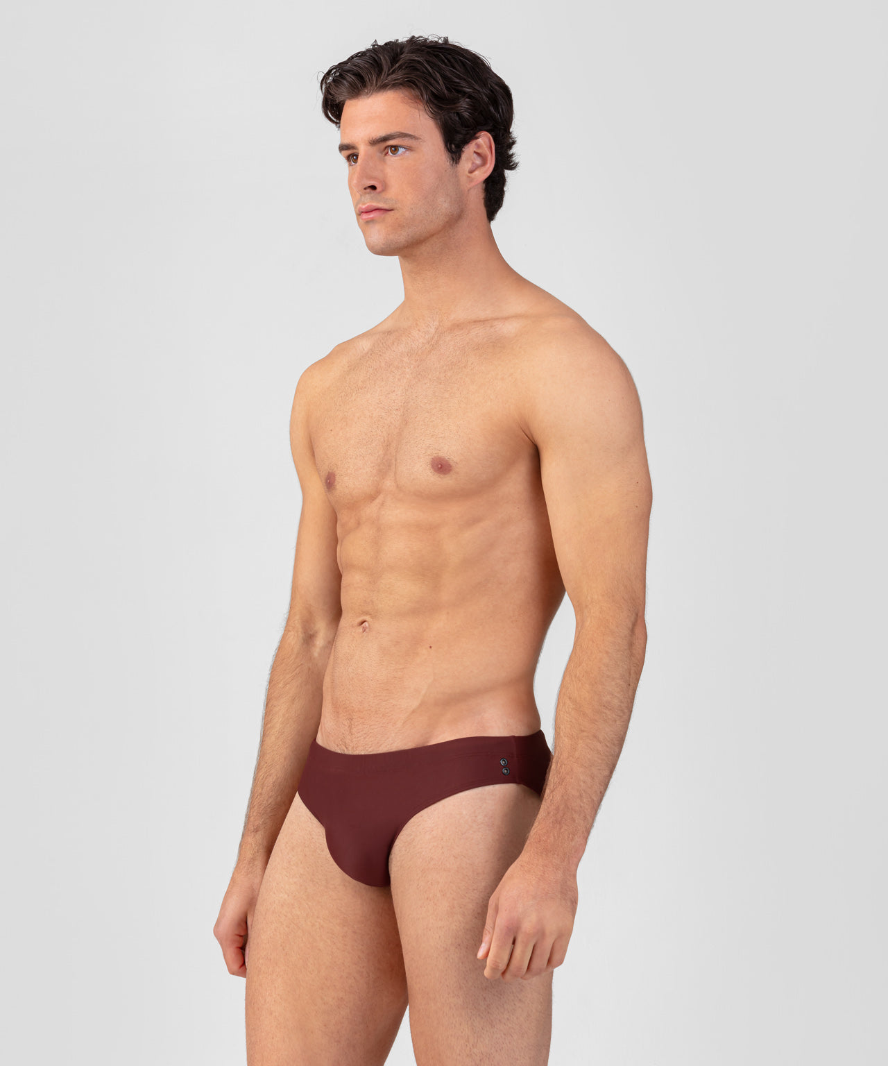 Slip de bain Slim: Nude chocolat