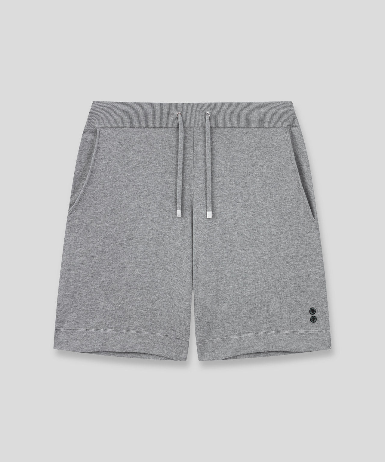 Light Cotton-Silk Shorts: Grey Melange