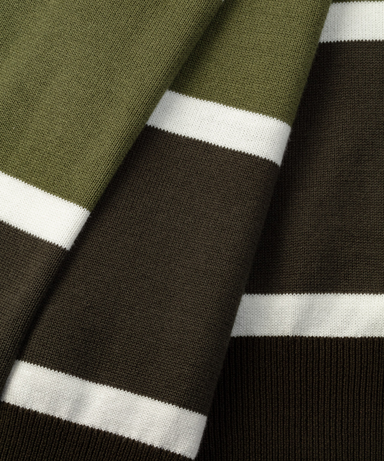 Cotton Panelled Sweater: Dark Khaki