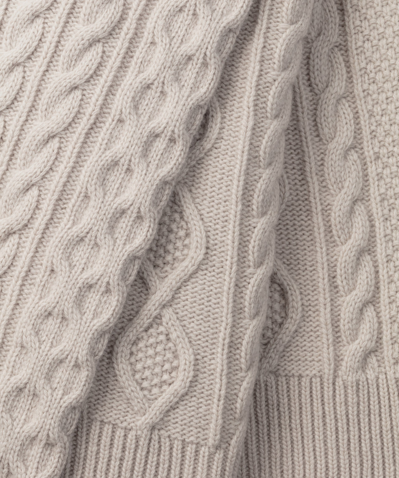 Wool Cashmere Telemark Sweater: Beige Melange