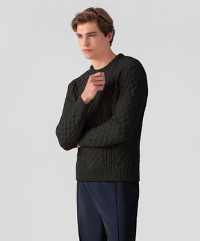 Wool Cashmere Telemark Sweater: Dark Khaki
