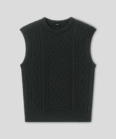 Wool Cashmere Telemark Sleeveless Sweater: Dark Khaki
