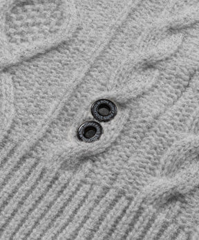 Wool Cashmere Telemark Sleeveless Sweater: Grey Melange