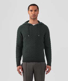 Wool Cashmere Telemark Hoodie: Dark Khaki