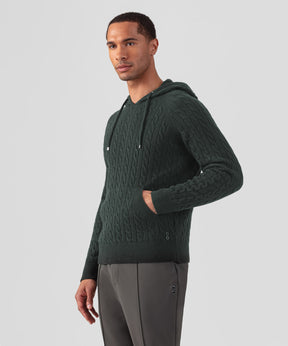 Wool Cashmere Telemark Hoodie: Dark Khaki