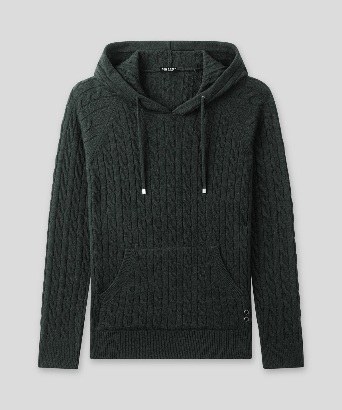 Wool Cashmere Telemark Hoodie: Dark Khaki