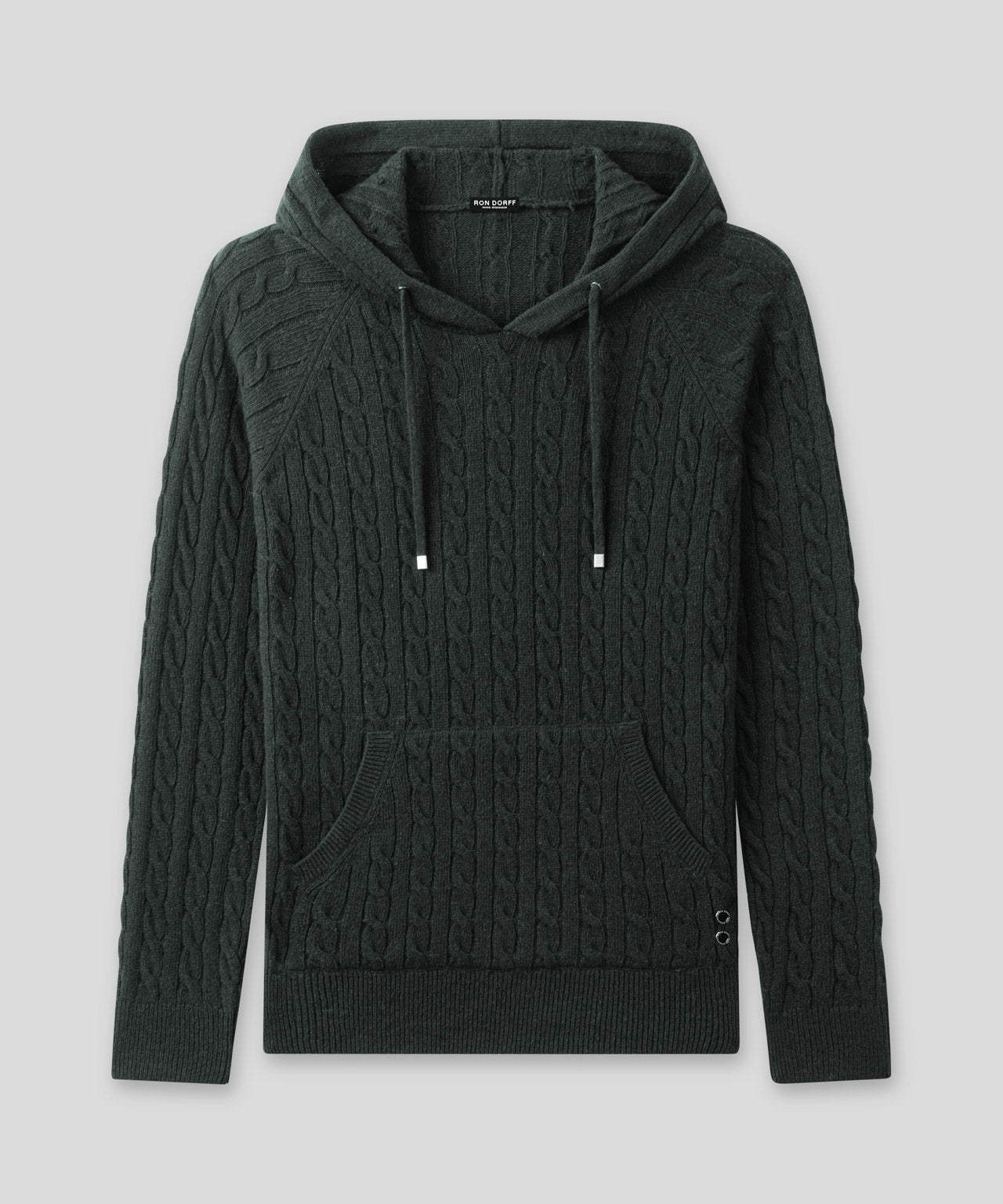 Wool Cashmere Telemark Hoodie: Dark Khaki