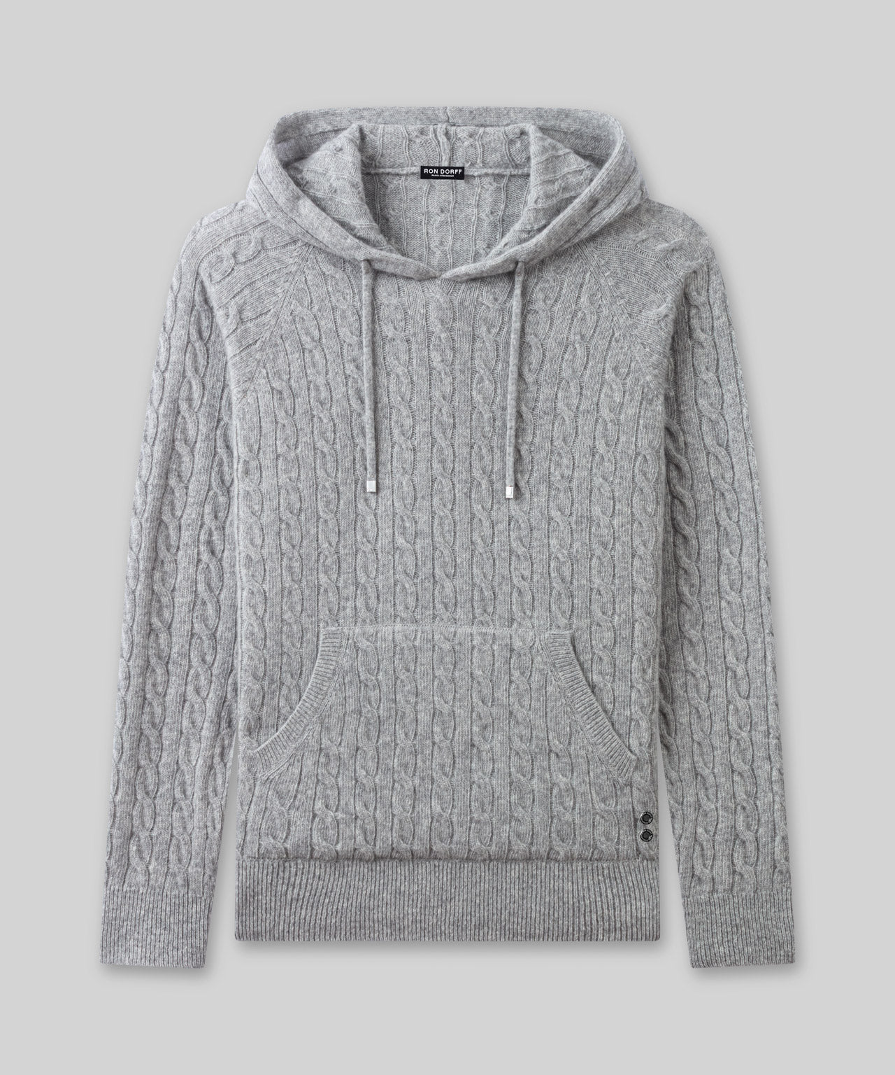 Wool Cashmere Telemark Hoodie: Grey Melange