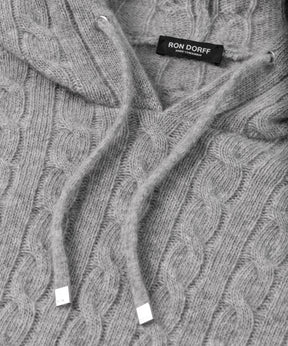 Wool Cashmere Telemark Hoodie: Grey Melange