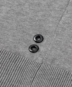 Light Cotton-Silk Raglan Sweater: Grey Melange