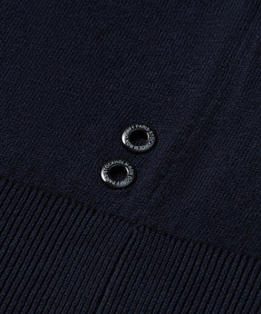 Light Cotton-Silk Raglan Sweater: Navy