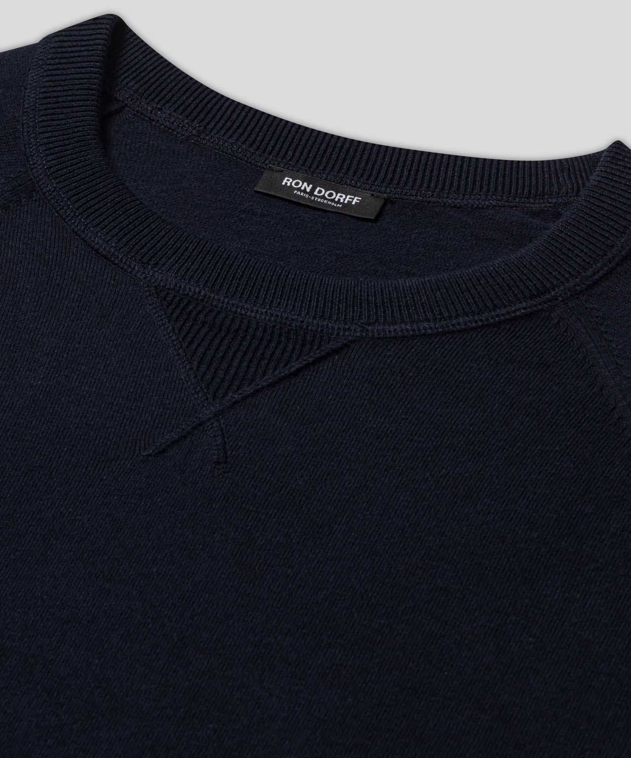 Light Cotton-Silk Raglan Sweater: Navy