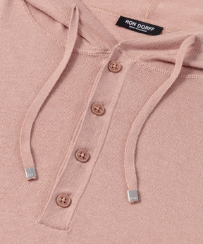 Light Cotton-Silk Hoodie: Woodrose