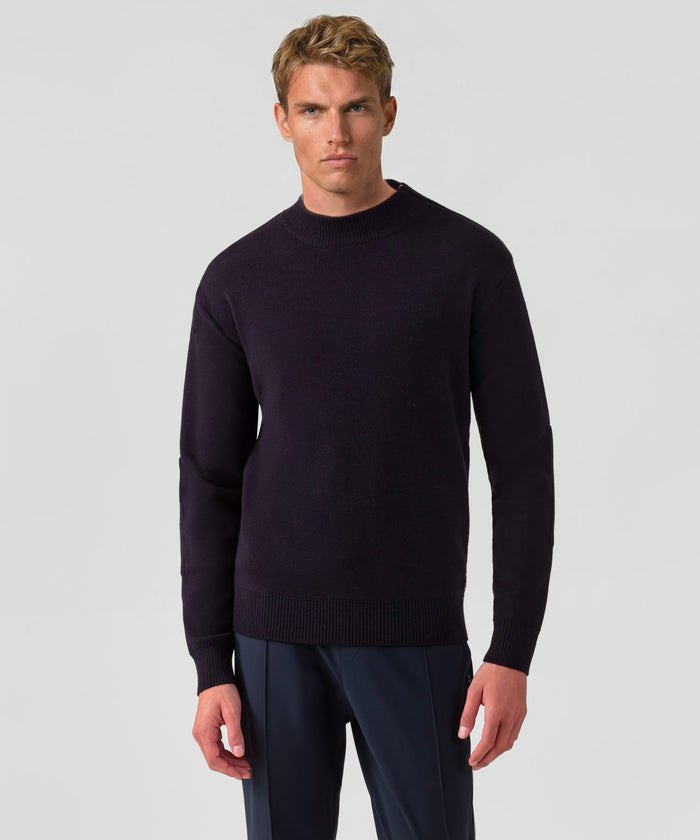 Army Merino Wool Sweater: Navy