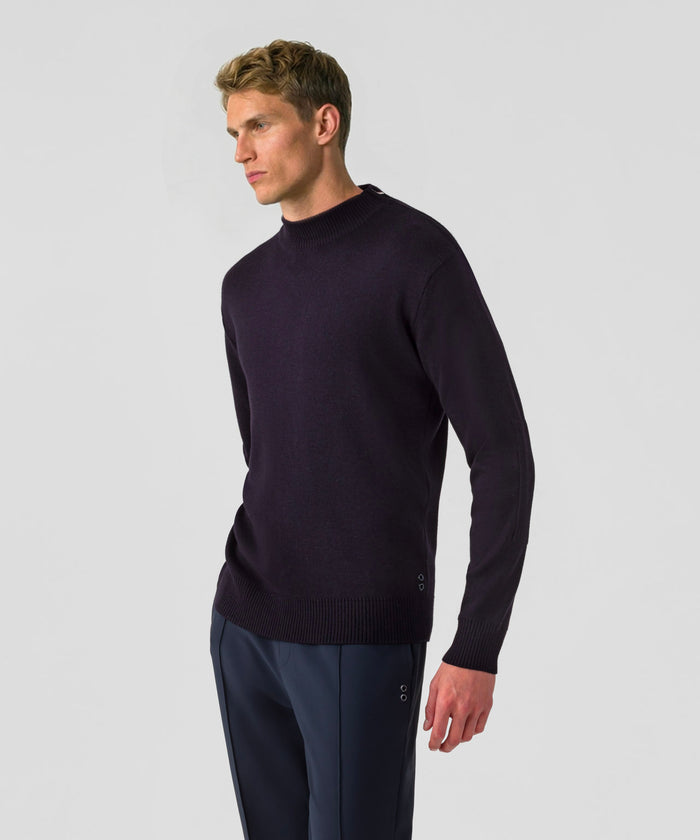 Army Merino Wool Sweater: Navy