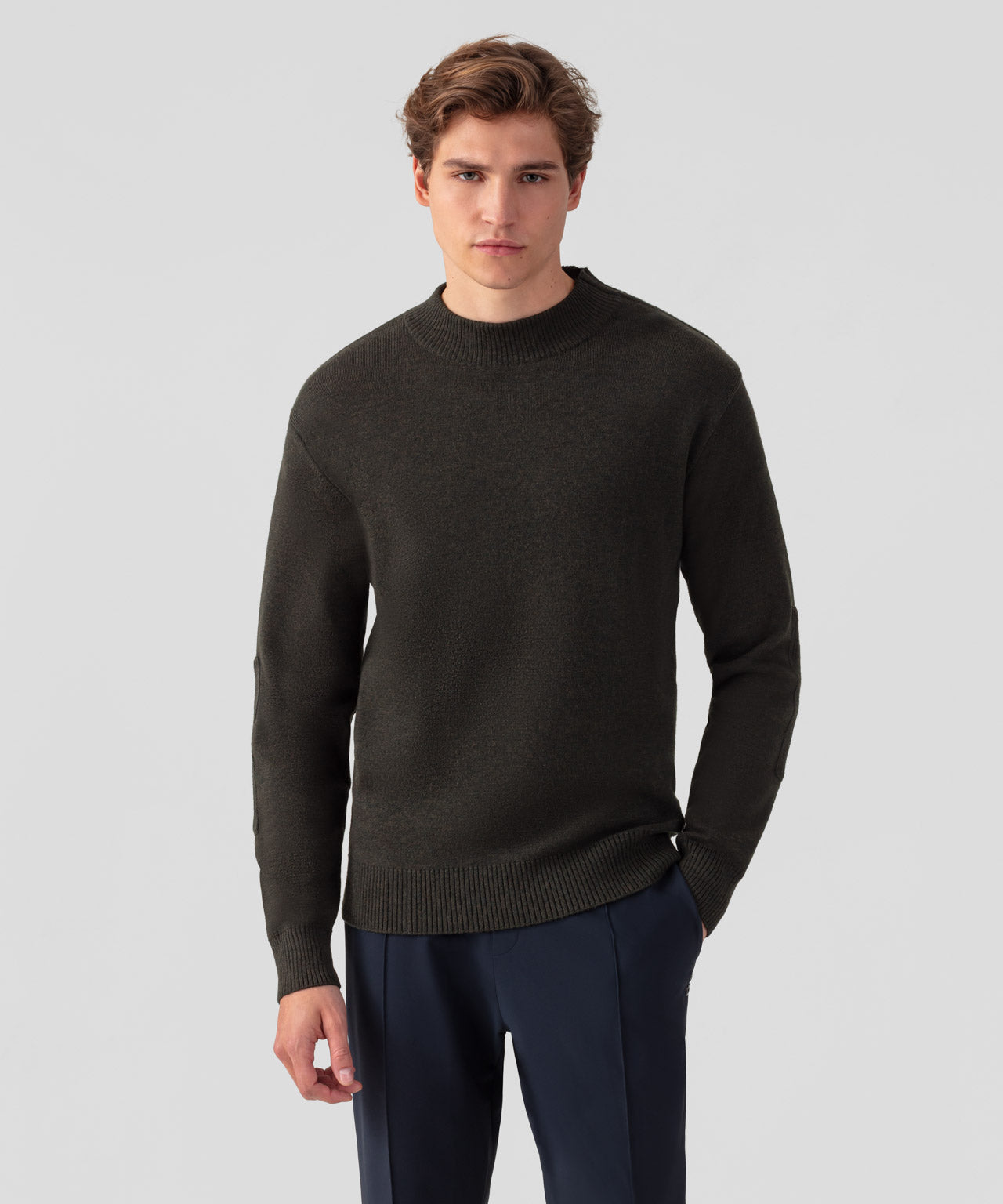 Army Merino Wool Sweater: Dark Khaki