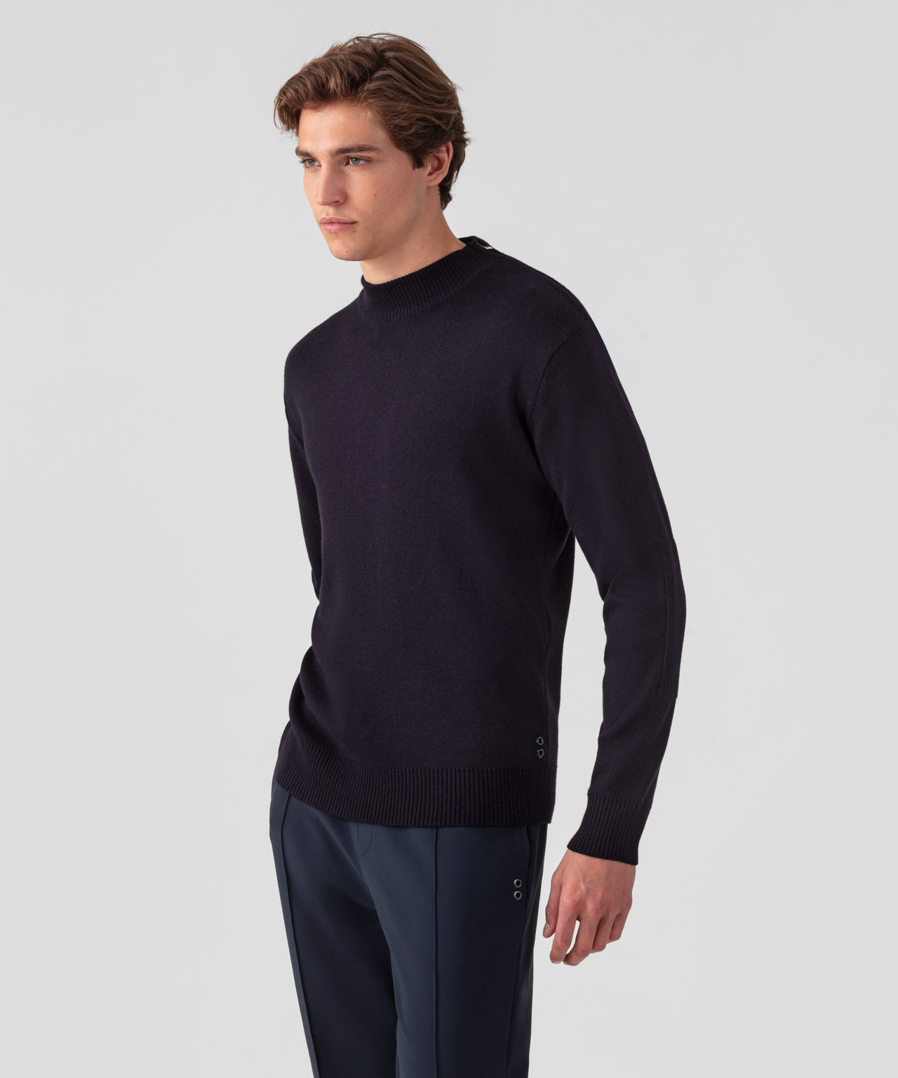 Army Merino Wool Sweater: Navy