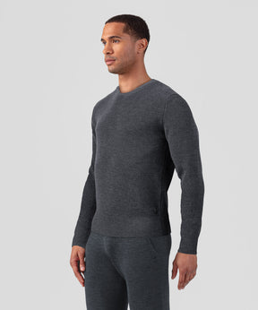 Ribbed Wool Sweater: Cosmo Grey