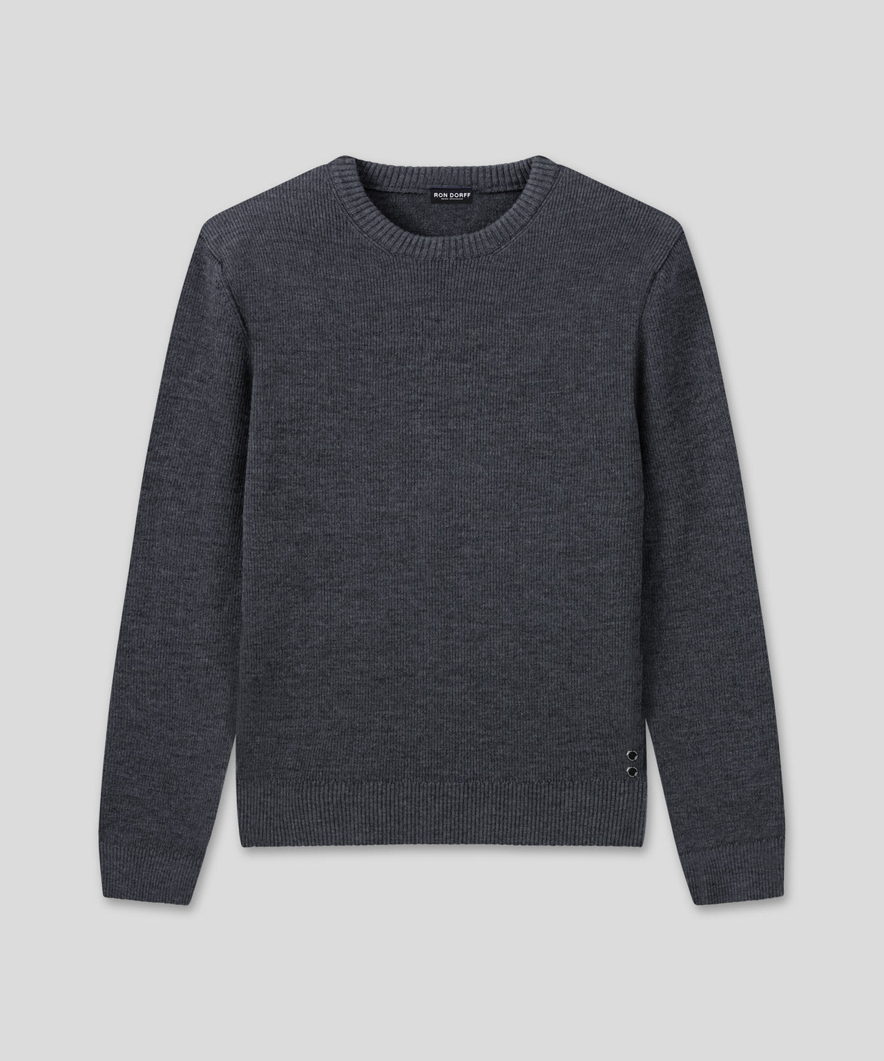 Ribbed Wool Sweater: Cosmo Grey
