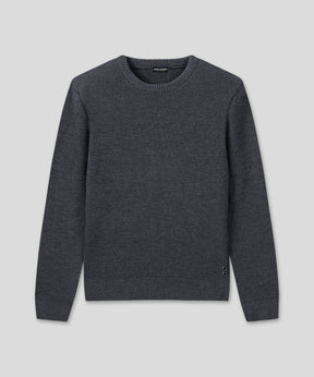 Ribbed Wool Sweater: Cosmo Grey